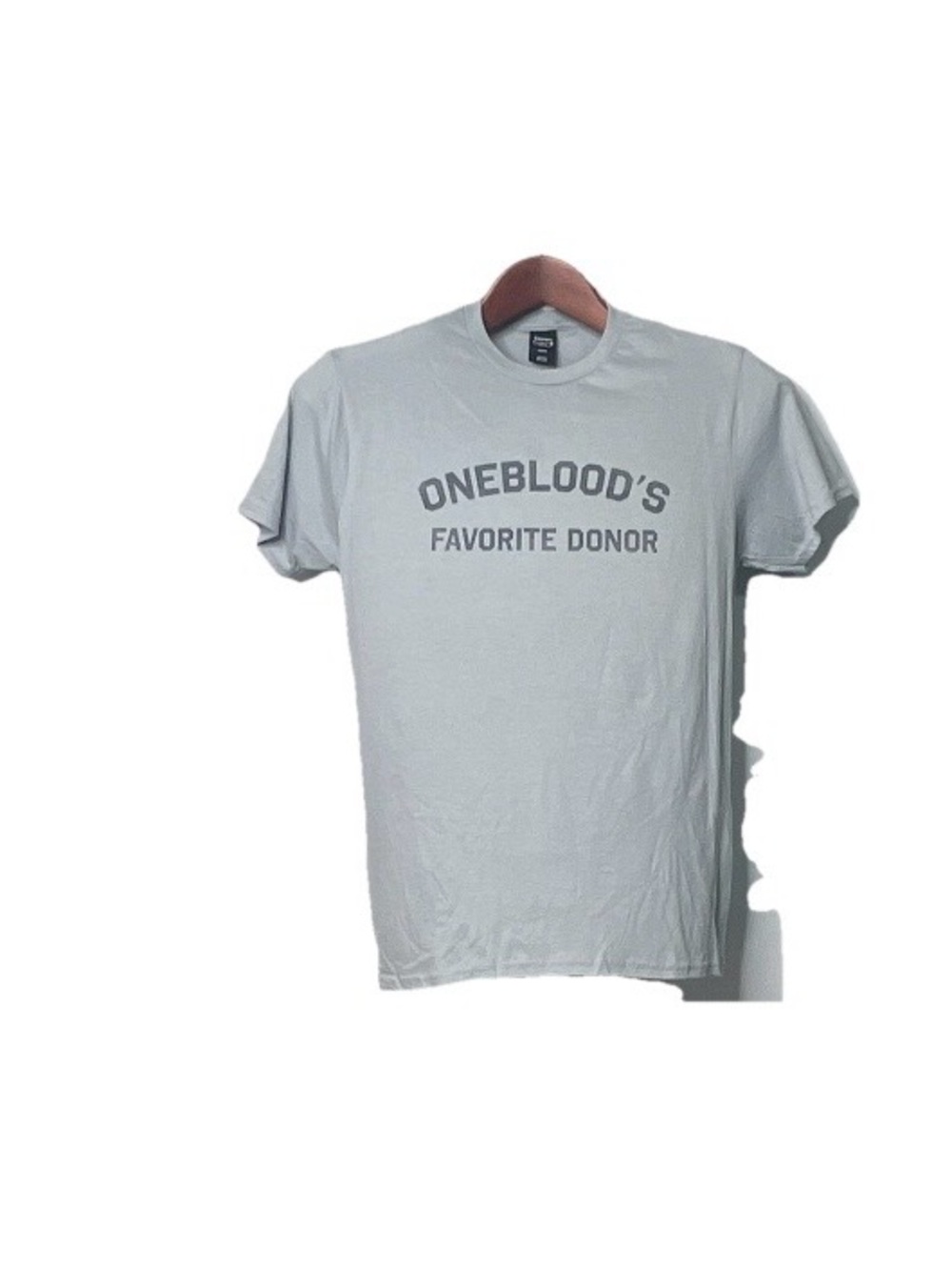 Hanes Light Gray ONEBLOOD'S Favorite Donor Graphic Tee